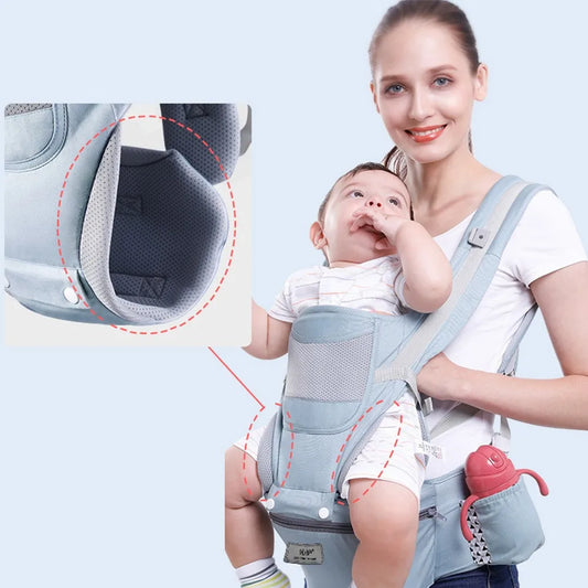 Baby Carrier Waist Stool – Ergonomic Hipseat with Storage Bag and Sling