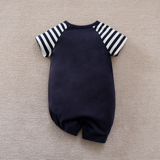 Summer Baby Bodysuit – Cute Navigator Print Cotton Short Sleeve Onesie