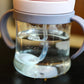 250ml Baby Drinking Cup – Pink Wide-Caliber Bottle with Straw & Handle