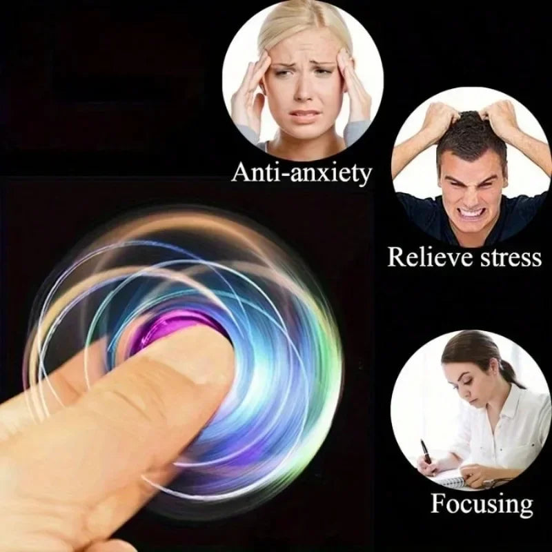 Rainbow Metal Fidget Spinner – High-Speed Stress Relief Toy