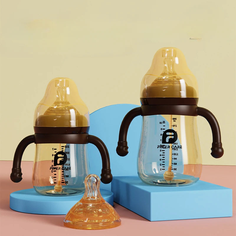 210/300ML Wide-Mouth Baby Bottle – BPA-Free with Handle for Newborns