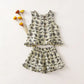 Summer Toddler Baby Girl Outfit – 2PCS Organic Cotton Holiday Set