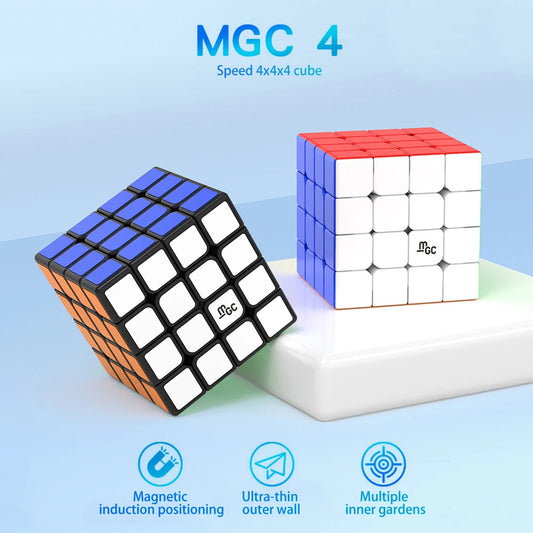 Magnetic Speed Cube Set – 4x4, Megaminx, & Pyramid Puzzle Toy