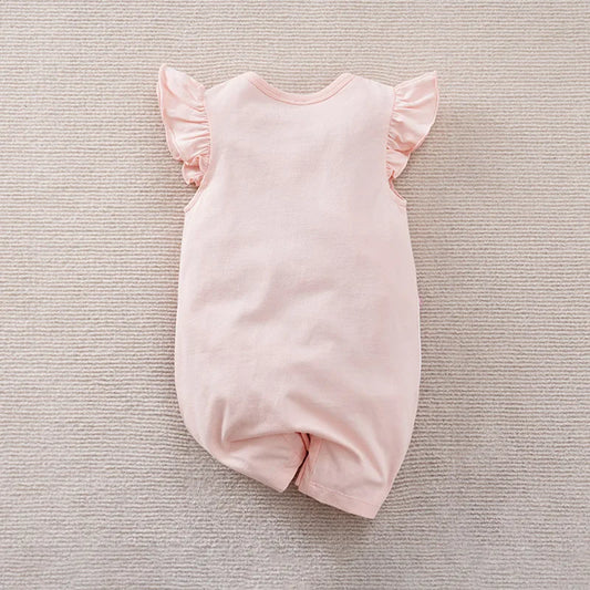Summer Baby Girl Bodysuit – Cute Cartoon Swan Sleeveless Outfit