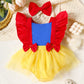 Baby Summer Street Fashion Collide Color Girl One-piece Dress Mesh Skirt