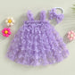 2PCS Baby Girl Summer Outfit – Mesh Bodysuit & Tulle Tutu with Headband