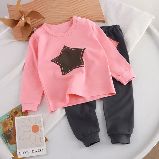 Autumn/Winter Baby Pajama Set – Cotton Long Sleeve Outfit (Boys & Girls)