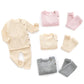 Spring Cotton Baby Clothes Set – Unisex Knitted Sweater & Pants Ensemble